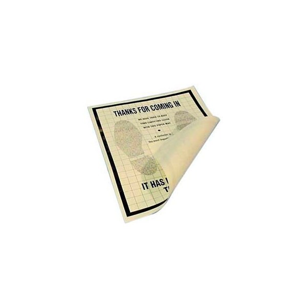 JohnDow Coated Paper Vehicle Floor Mats, Brown - 500 Mats/Case - PFM-500P